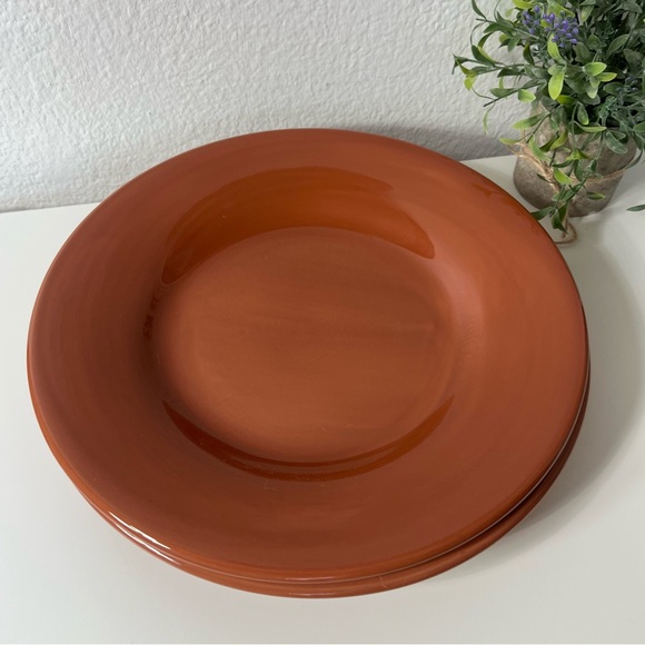 2 Pottery Barn Sausalito 12” Replacement Dinner Plate Dish Spice Terracotta Lot - Picture 6 of 6